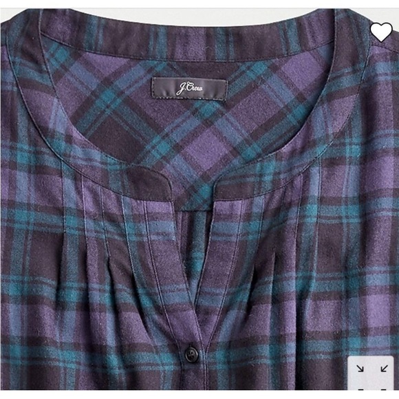 Jcrew plaid flannel blouse - Picture 3 of 9